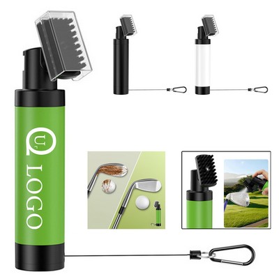 Golf Club Brush With A Tractable Chain