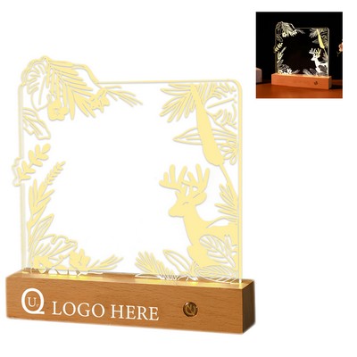 Forest Series Rectangular Acrylic Award With Led Light