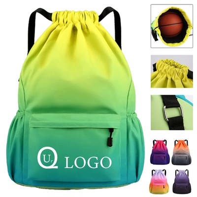 Drawstring Gradient Shoulder Bag