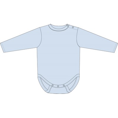 Long sleeve bodysuit-ASSORTED COLORS Interlock, Cotton