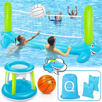 Inflatable Water Shark Volleyball Rack