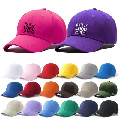 Classic Unisex Cotton Twill Baseball Cap with Six Panels
