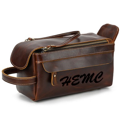 Multi Functional Leather Toiletry Bag