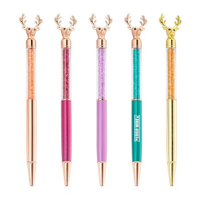 Diamond Deer Head Metal Pen