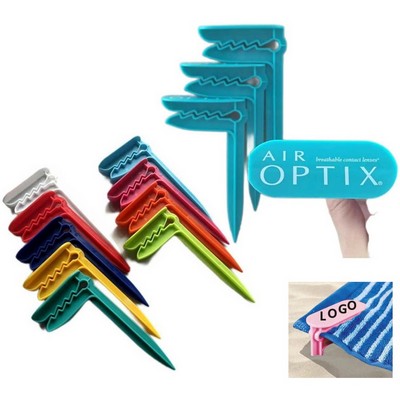 Colorful Large Plastic Beach Towel Clips