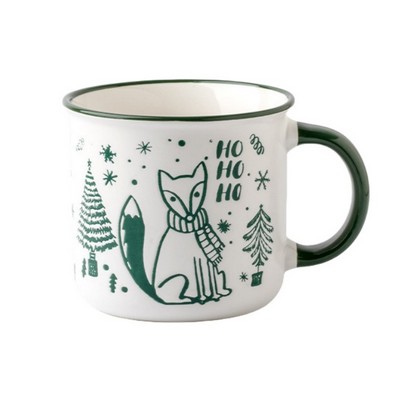 12 Oz. Printed Christmas Mug - Fox