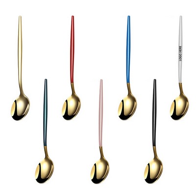 5.23" Dual Color Golden Spoon w/Round Head