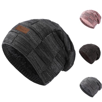 Acrylic Warm stretch-knit beanie