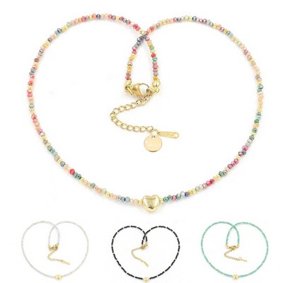 Colorful Mini Crystal Beaded Necklace