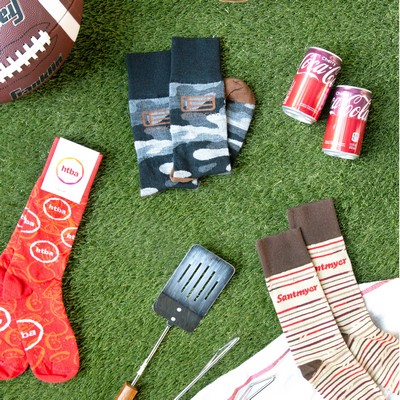 Over the Calf Super Bowl Socks - Game Day Comfort for Football Fans - American Made
