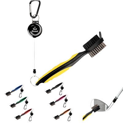 Golf Club Cleaning Brush With Retractable Keychain