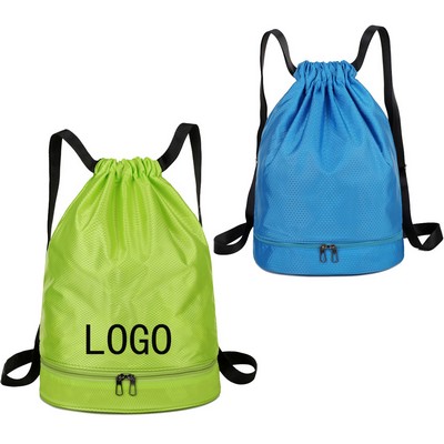 The Large Capacity Drawstring Oxford Cloth Backpack