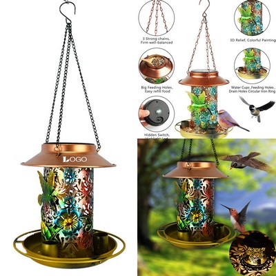 Solar Bird Feeder for Outdoors Hanging