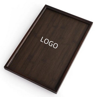 11" x 7" Walnut Colored Rectangular Wooden Counter Tray