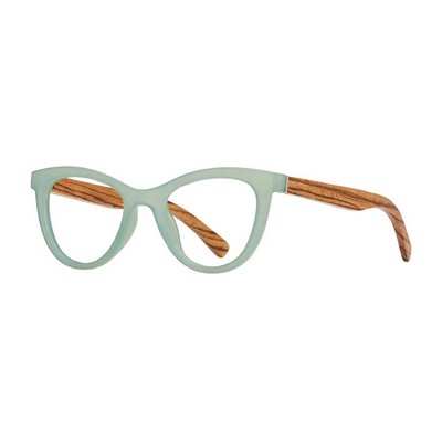 Sunny Milky Aqua Reading Glasses w/Blue Light Filtering