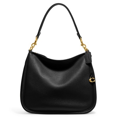 COACH® Soft Pebbled Leather Cary Shoulder Bag - Black/Brass