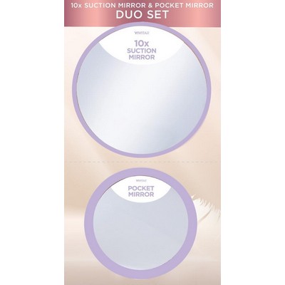 Health Beauty & Fitness Vivitar 2-Piece Suction Mirror - Purple