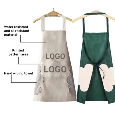 Waterproof Kitchen Apron With Hand Towel