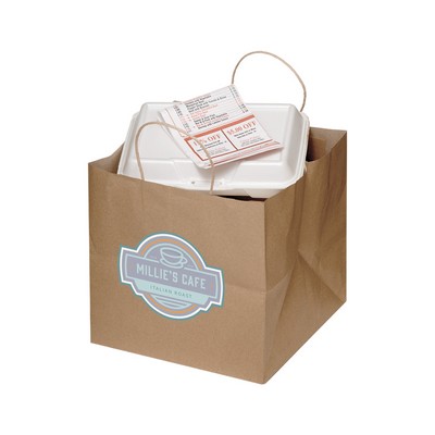 Natural Kraft Shopper with Full Color Digital Print (10 x 10 x 10)