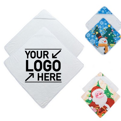 300g Flannel Hooded Bath Blanket for Kids