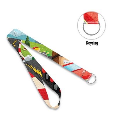 Sublimated Lanyard with Metal Ring