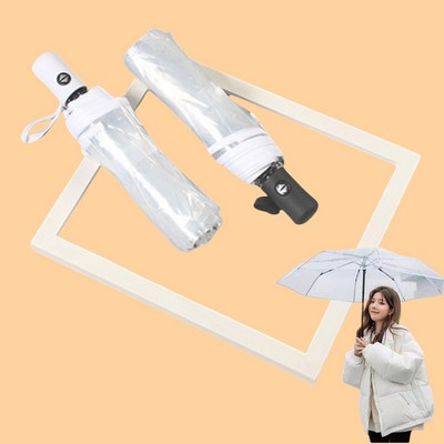Automatic Transparent Triple Folding Umbrella