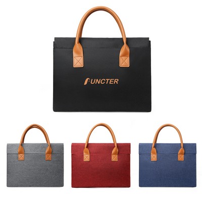 13" Water Resistant Oxford Coth Laptop Tote Bag Briefcase Laptop Sleeve With Carrying Handle