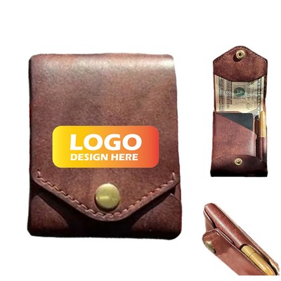 Multifunctional Handmade Leather Card Holder
