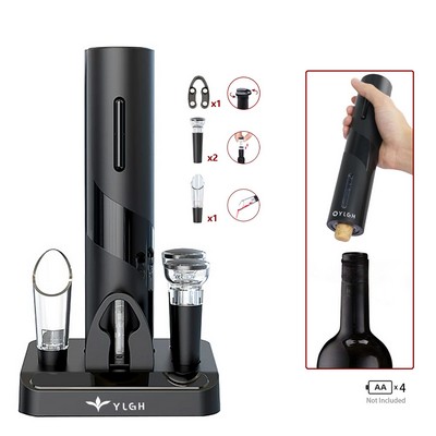 Electric Wine Opener With 2 Corks 1 Pourer