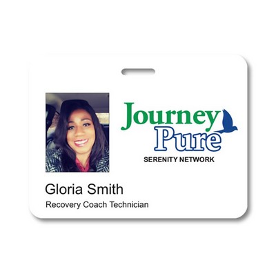 Horizontal Parthenon Plastic Photo ID Badge (3"x4")