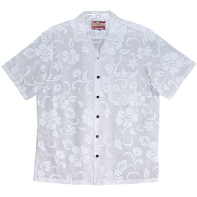Hawaiian Shirt (DEEP INVENTORY)- 100% Cotton Poplin Tropical Print w/ Coconut Buttons (S-4XL)