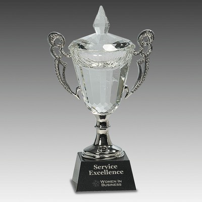 Crystal Cup with Handles and Stem