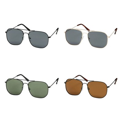 Heritage Square Metal Aviator Sunglasses