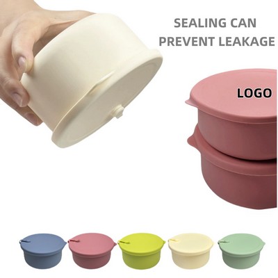 Round Microwaveable Silicone Lunch Box