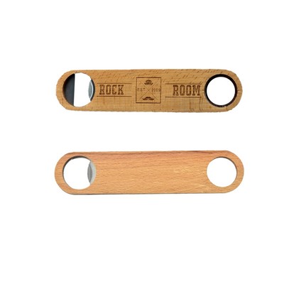 Custom Laser Engraved Bottle Opener—wood Handle & Steel