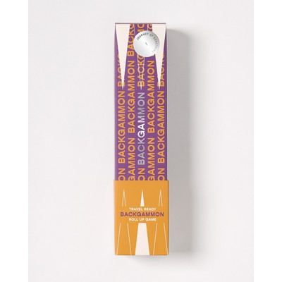 Portable Backgammon Set - Colourful Roll-Up Board with Dice & Token Storage