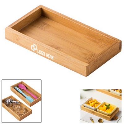 Bamboo Stackable Box Organizer