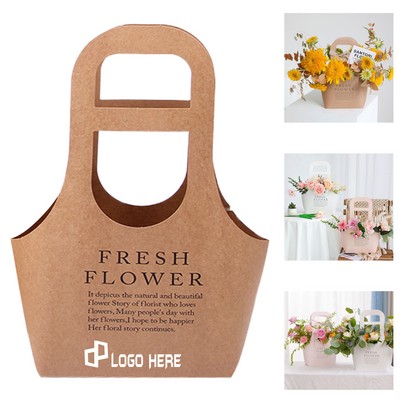 Cute Kraftpaper Flower Bag