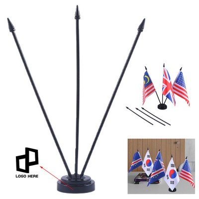 4 X 6" Table Top Flags W/ Base