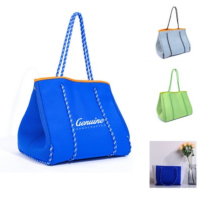 Large Neoprene Beach Tote Bag