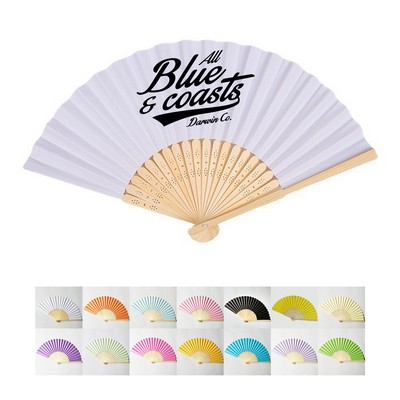Bamboo Handheld Paper Fan