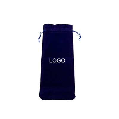Velvet Wine Bottle Drawstring Bag