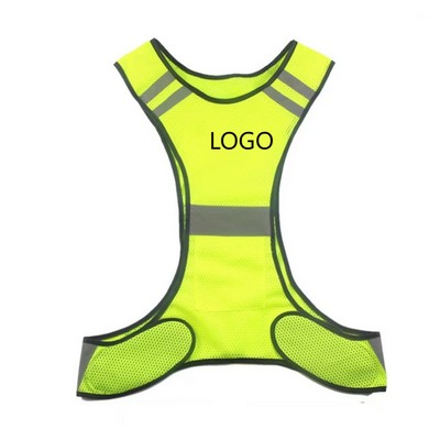 High Vis Reflective Mesh Running Vest With Pocket