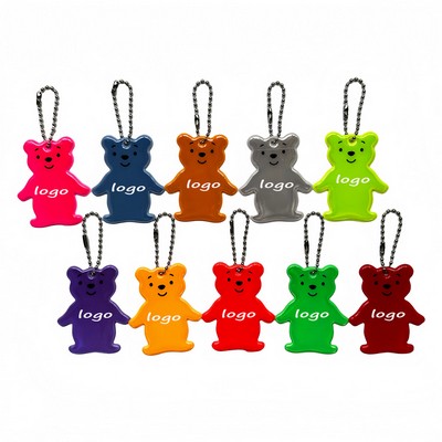 PVC Reflective Pendant Keychain(Bear)