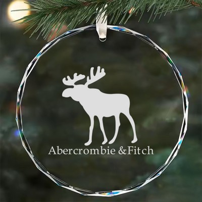 Clear Crystal Glass Ornament - Round 3.14"