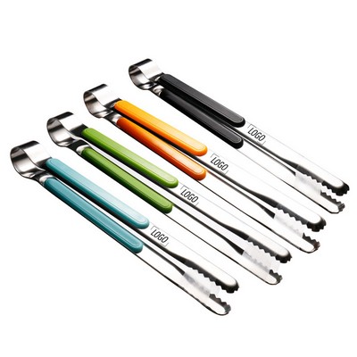 Premium Stainless Steel Tongs with Plastic Handles