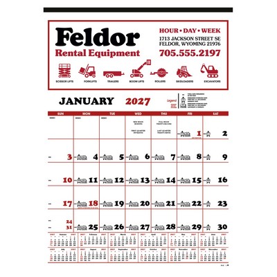 Skinner & Kennedy® Contractor's 12-Sheet Calendar