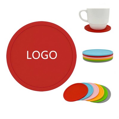 4" Custom Round Silicone Coaster