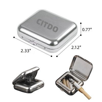 Mini Metal Ashtray With Lid