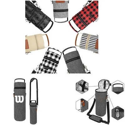 Single Bottle Wine Tote Bag With Shoulder Strap